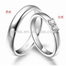 CZ diamond jewelry couple silver rings